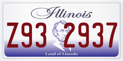 IL license plate Z932937