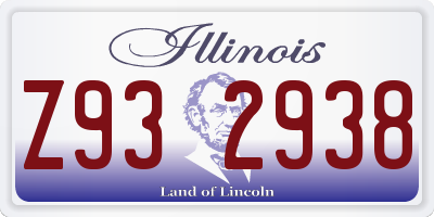 IL license plate Z932938