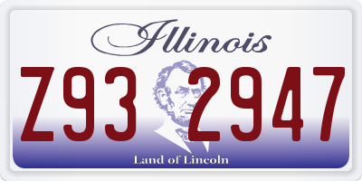 IL license plate Z932947