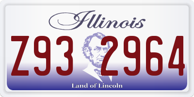 IL license plate Z932964