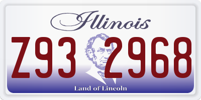 IL license plate Z932968