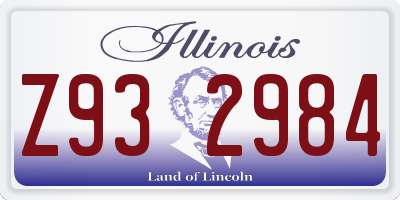 IL license plate Z932984
