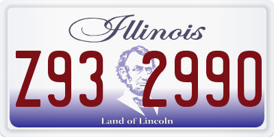 IL license plate Z932990