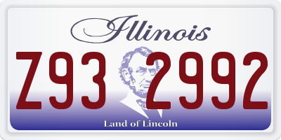 IL license plate Z932992