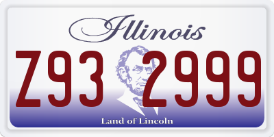 IL license plate Z932999