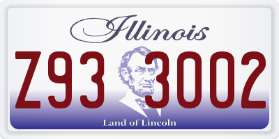 IL license plate Z933002