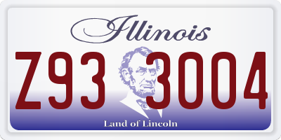 IL license plate Z933004