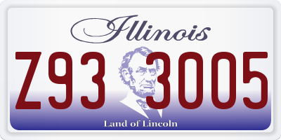 IL license plate Z933005