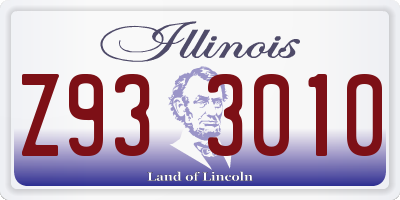 IL license plate Z933010