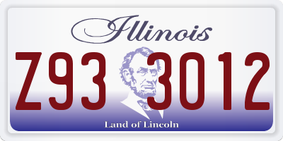 IL license plate Z933012