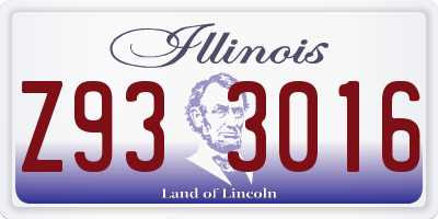 IL license plate Z933016