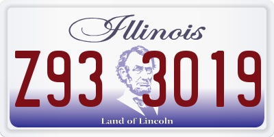 IL license plate Z933019