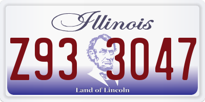 IL license plate Z933047