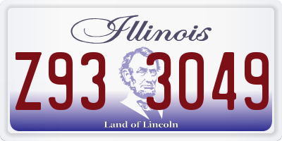 IL license plate Z933049