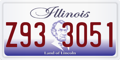 IL license plate Z933051