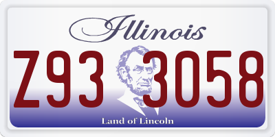IL license plate Z933058