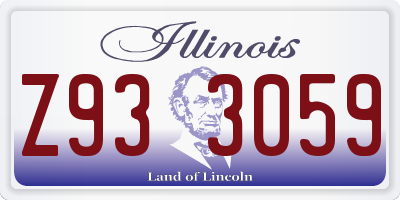 IL license plate Z933059