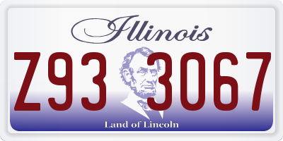 IL license plate Z933067
