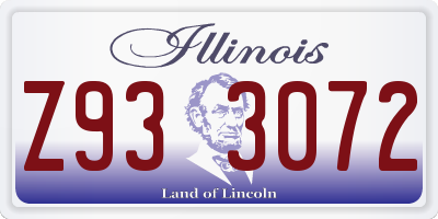 IL license plate Z933072