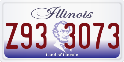 IL license plate Z933073