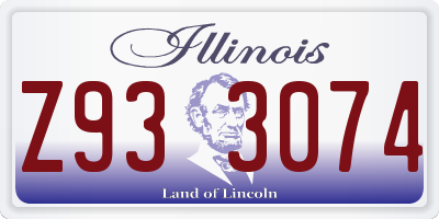 IL license plate Z933074