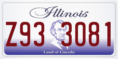 IL license plate Z933081