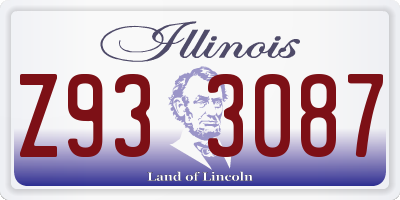 IL license plate Z933087
