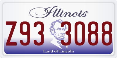IL license plate Z933088