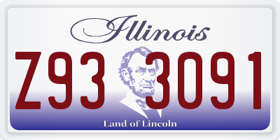 IL license plate Z933091