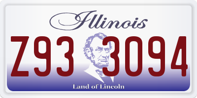 IL license plate Z933094