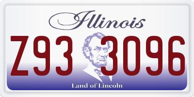 IL license plate Z933096