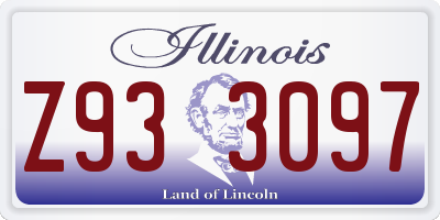 IL license plate Z933097