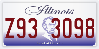 IL license plate Z933098