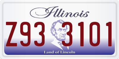 IL license plate Z933101