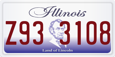 IL license plate Z933108