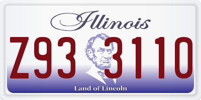 IL license plate Z933110