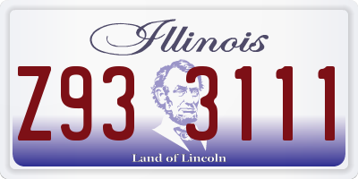 IL license plate Z933111