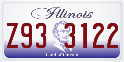 IL license plate Z933122