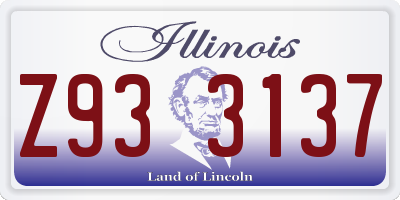 IL license plate Z933137