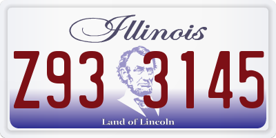 IL license plate Z933145