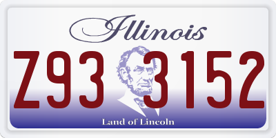 IL license plate Z933152