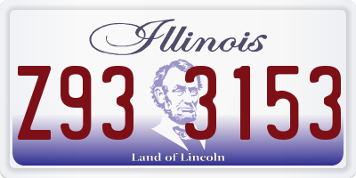 IL license plate Z933153