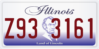 IL license plate Z933161
