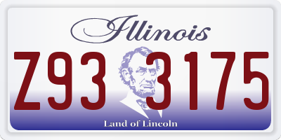 IL license plate Z933175