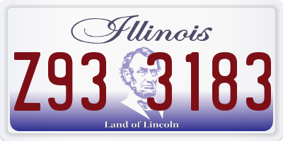 IL license plate Z933183