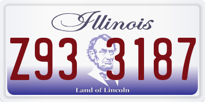 IL license plate Z933187