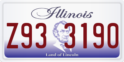 IL license plate Z933190