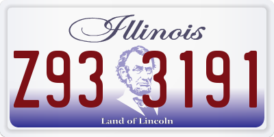 IL license plate Z933191