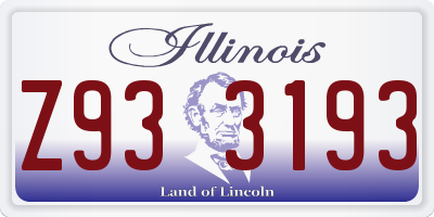 IL license plate Z933193