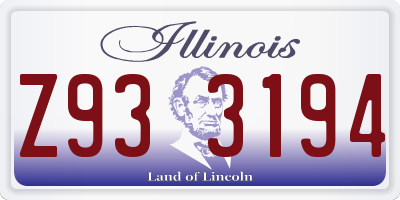 IL license plate Z933194